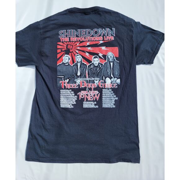 Shinedown Tour T-Shirt M 2023 The Revolutions Live Band Tee Three Days Grace - Picture 4 of 5